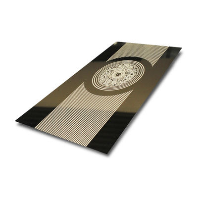 ورق های فولادی ضد زنگ نورد سرد آینه 304 طلا برای دکوراسیون آسانسور