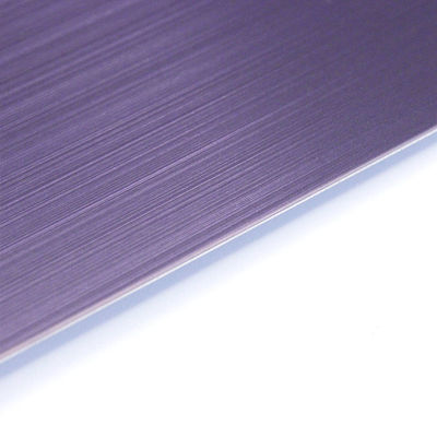 BIS برش فولاد ضد زنگ صفحه PVD رنگ پوشش بنفش 304 فولاد ضد زنگ صفحه خط مو