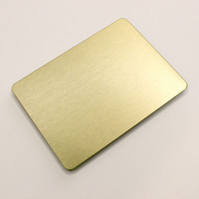 ورق استیل ضد زنگ خط مو برنزی طلایی برای دکوراسیون ساختمان صفحه SS AISI 201 430
