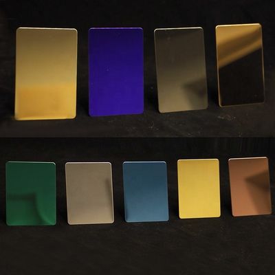 رنگین طلا آینه فولاد ضد زنگ ورق تزئینی فولاد ضد زنگ 0.3mm ضخامت