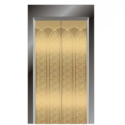 الگوی درب آسانسور طلایی ورق استنلس استیل Aisi 304