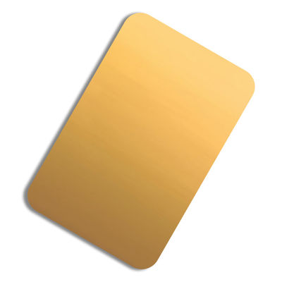 ورق فلزی با روکش رنگی فولاد ضد زنگ 316 304 4x8 PVD 8K 3D دیوار طلایی آینه
