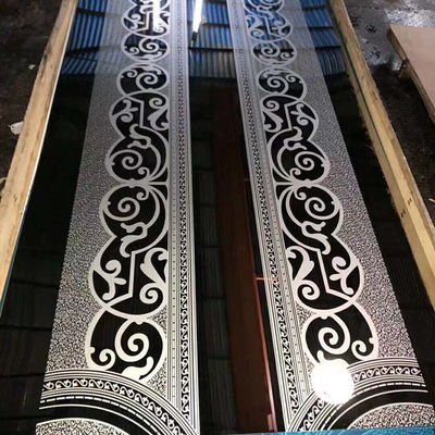 پانل های دیواری ورق استیل ضد زنگ آسانسور الگوی آینه اچ شده 304 1219x2438mm