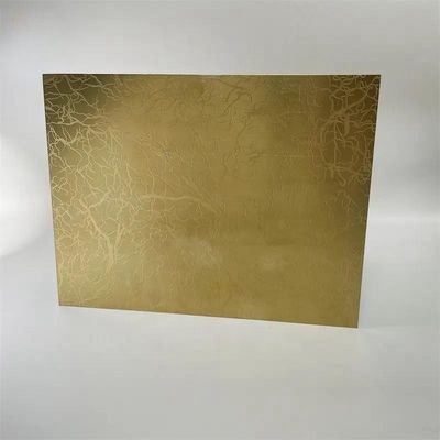 شامپاین طلا گل رز طلا برنز 304 فولاد ضد زنگ صفحه آینه حک شده پانل تزئینی