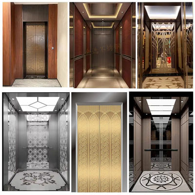 1000mm 304 ورق فلز ضد زنگ درب آسانسور طلای تخته های فولادی ضد زنگ سفارشی