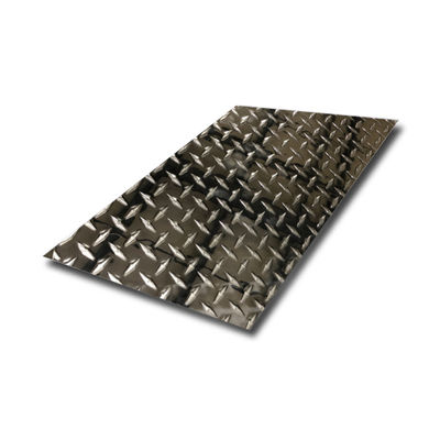 3MM SS ورق مربع ضد لغزش سطح صفحات فولاد ضد زنگ در ساختمان طبقه پله راهرو