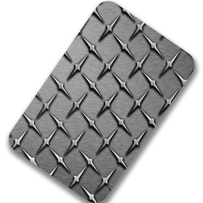 ورق استنلس استیل شطرنجی 430 0.3-12mm پانل های فولادی ضد زنگ تزئینی 4x8