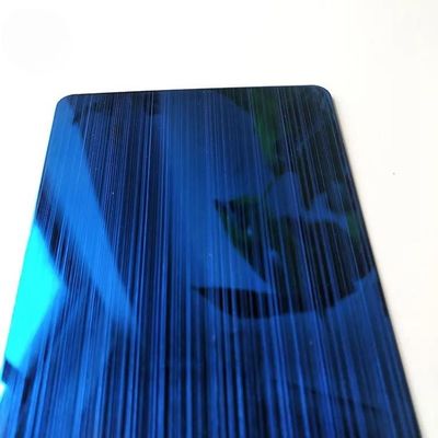 قیمت مناسب ورق فولاد ضد زنگ 304 رنگ آبی با ضخامت 3.0mm برای تزئین آسانسور آنلاین